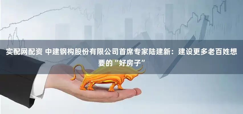 实配网配资 中建钢构股份有限公司首席专家陆建新：建设更多老百姓想要的“好房子”